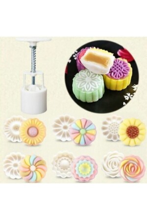 Press Mooncake Kopat Set 7 Piece Cookie Gun Making Set 5625 - KanyonGrup