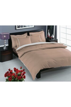 Prestige Delux Satin Double Duvet Cover Set Kapucino 75026772 - Taç