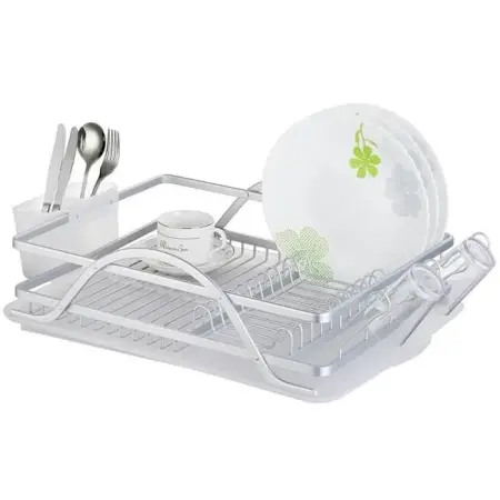 Primanova Bianka Stainless Steel Aluminum Dish Rack 60*38*15 cm - PRIMANOVA