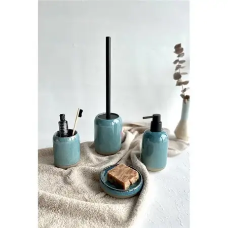 Primanova Cartri 4-Piece Bathroom Set, Blue - PRIMANOVA