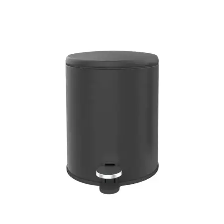Primanova Cigo Pedal-Operated Bathroom and Kitchen Trash Can, 6 Liters, Matte Black - PRIMANOVA