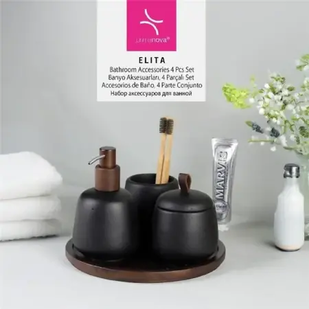 Primanova Elita Banyo Seti 4 Parça - PRIMANOVA