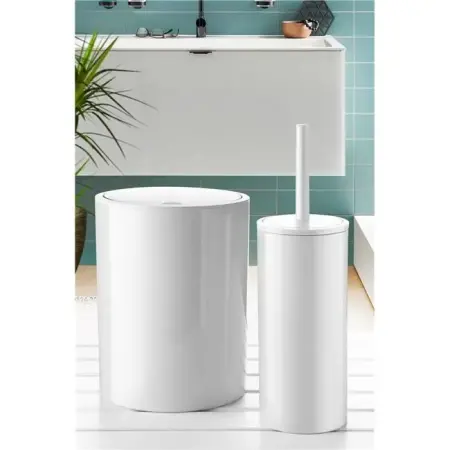 Primanova Flores 2-Piece Bathroom Set - White - PRIMANOVA