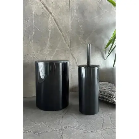 Primanova Flores 2'li Banyo Seti - Siyah - PRIMANOVA