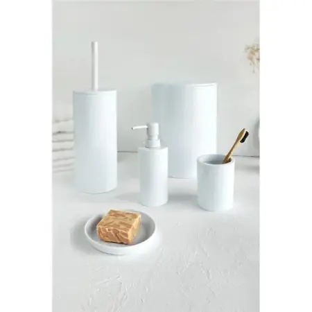 Primanova Flores 5-Piece Bathroom Set - White - PRIMANOVA