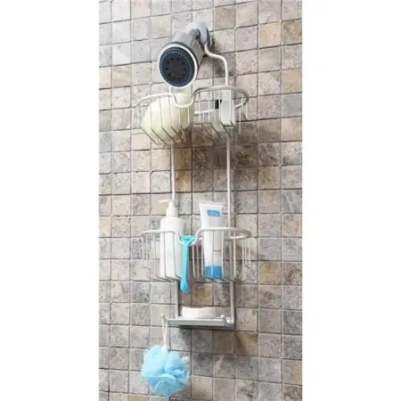 Primanova Paloma Aluminum Shower Basket Set of 2, Matte Anodized - PRIMANOVA