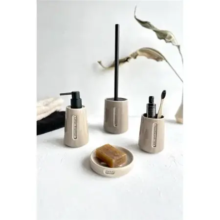 Primanova Taper 4-Piece Bathroom Set Beige - PRIMANOVA