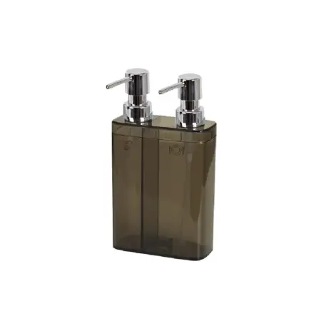 Primanova Viva 2-Piece Liquid Soap Dispenser, Transparent Black - PRIMANOVA