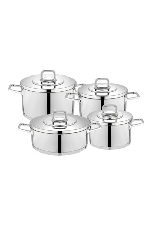 Prime Steel Kochgeschirr-Set – 8-teilig – Inox 1S5713-13002-INX01 - Schafer