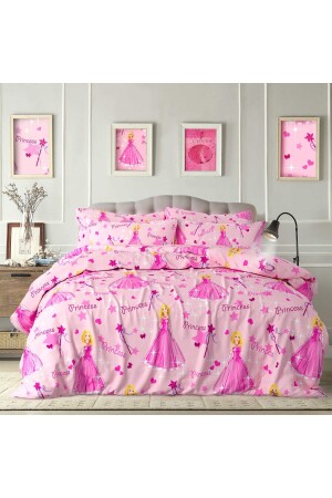 Princess Cotton Single Children's Room Duvet Cover Set Without Sheets princessli01teknvrsmset - SNR HOME COLLECTION