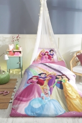 Princess Rainbw Tek Kişilik Disney Lisanslı Lastikli Fitted Çarşaf Çocuk Nevresim Takımı PR-EVTEKSTILI-58049901327 - Özdilek