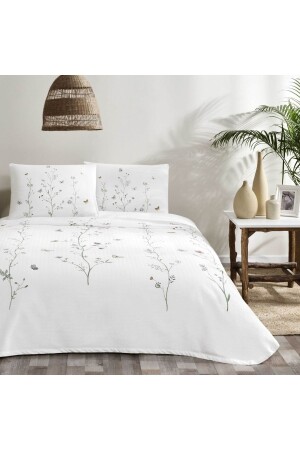 Printed Bridget Double Pique Set Green - Taç