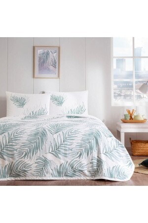 Printed Pique Set Double Lana Green 9369 - Taç