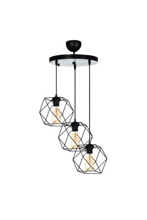 Prism 3-Piece Pendant Lamp Chandelier Black PA. 0010 - polataydinlatma