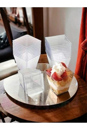 Prism Mica Plastic Square Container Cube Presentation Bowl 200cc 20 Pieces Mica Prism - Happyland
