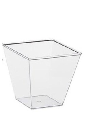 Prism Mini Mica Plastic Presentation Container Cubic Bowl 120 Cc 50 Pieces - Sofora