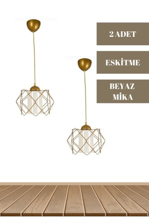Prism Single White Mica Antique Pendant Lamp Kronleuchter mhk-LBRNT - MHK Collection