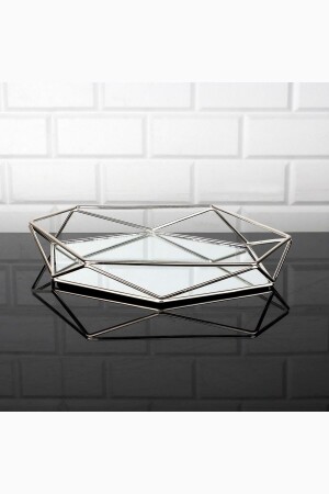 Prizma Mirrored Service Presentation Tray Prizmasadetekgold prizmasadetekgold - İnci