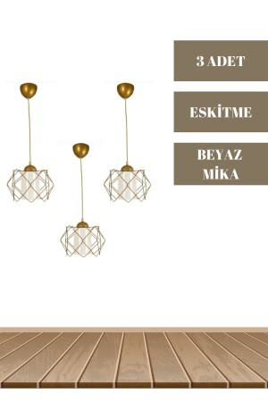MNZ-Prism Single White Mica Antique Pendant Lamp شمعة المراقبة mhk-LBRNT - MHK Collection