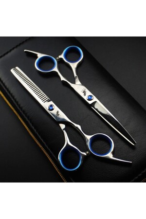 Professional 3 Piece 6 Inch 17 Cm Hairdresser Barber Hair Scissors Set with Leather Bag Straight Scissors Intermediate Scissors Comb - Valkyrie