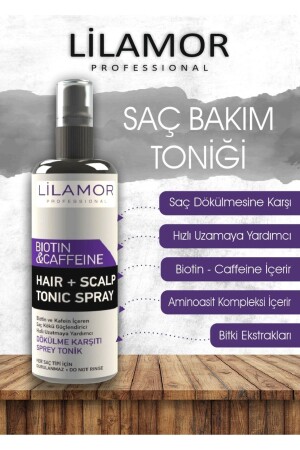 Professional Biotin & Caffeine & Anti-Hair Hair Tonic - Helps Fast Growth 250ml - Lilamor