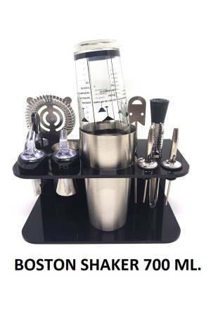 Professional Cocktail Preparation Bar Boston Shaker Set with Stand PROBST - Biradlı
