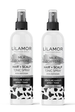 Professional Milk & Caffeine & Anti-Hair Tonic - Helps Fast Growth 250ml X 2PCS - Lilamor