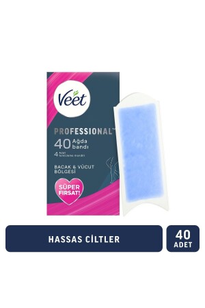 Professional Waxing Strip For Sensitive Skin Leg & Body Area Super Deal 40 Pack - Veet