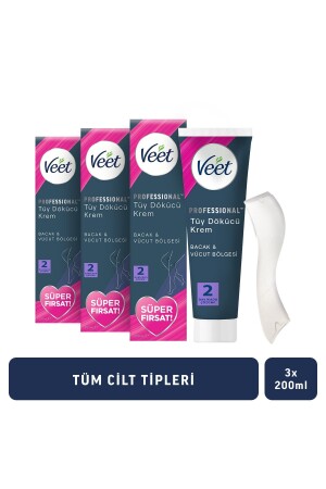 Professionelle Creme Promo Enthaarungscreme 200 x 3 - Veet