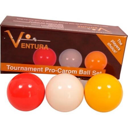 Profesyonel karambol topu seti Ventura Tournament Pro-Carom Ball Set 61.5 mm - Ventura
