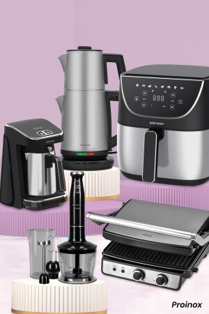 Proinox 22 Piece Airfryer Hot Air Fryer Advantageous Electronic Wedding Package Kitchen Dowry Set 261948 - GoldMaster