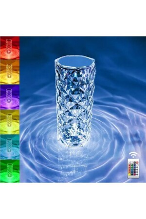 Projection Table Lamp Crystal Diamond Led Touch Sensor Usb Charging Restaurant Table Lamp - Torima