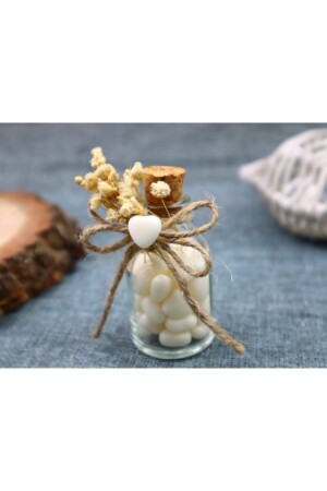Promise Engagement Henna Gift - 25 Cc Bottle Wedding Candy with Heart Candy - 25 Pieces cmrkkal115 - Çemrek Süs Parti