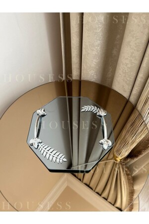 Promise Engagement Henna Tray Mirrored Leaf Detailed Decorative Tray HSS-YPRK - Housess