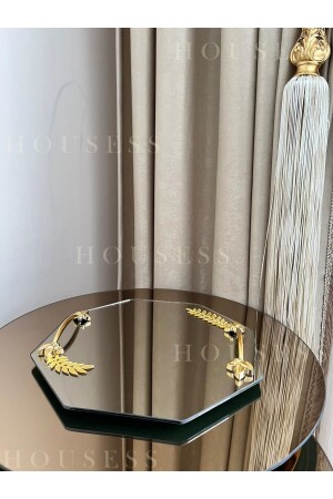 Promise Engagement Henna Tray Mirrored Leaf Detailed Decorative Tray HSS-YPRK - Housess