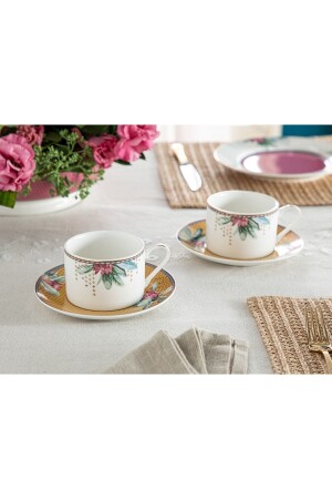 Protea New Bone China Set mit 2 Teetassen 220 ml Senf 10036463 - English Home