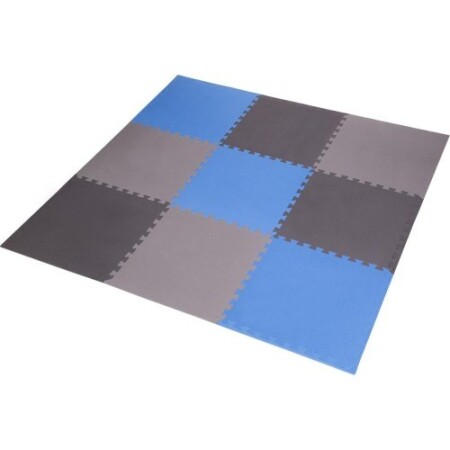 Protective mat One Fitness MP-10, gray-blue, 60x60x1 cm, 9 pcs. - One Fitness