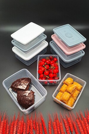 Provisions Storage Container 9 Piece Dowry Set Luxury Stylish Box Microwavable and Deep Freezable 18 Pcs 1154ŞŞLK5 - MONTESEV