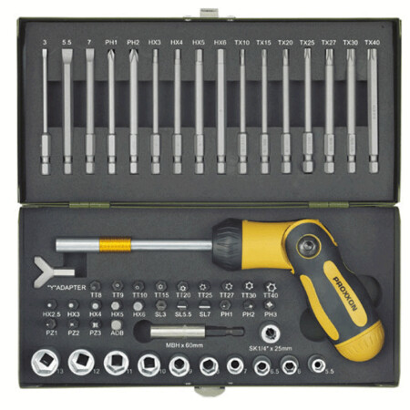 PROXXON 54-piece ratcheting bit set - PROXXON