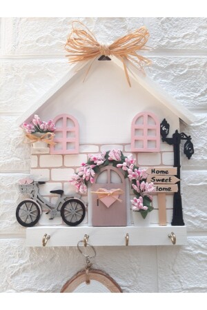 Psacraft Dowry Box Soft Powder with Window 23 X 25 Wooden MDF Keychain Hanger TYC00339315039 - EL YAPIMI
