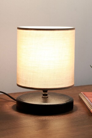 Pu Design Cream Mini Lampshade with Fabric Headboard - Victor Vallery