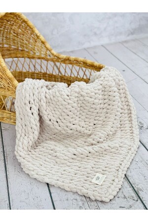 Puffy Hand Knitted Multi-Purpose Wellsoft Baby Blanket Stone puffYorgüblanket - MATRAK HOME