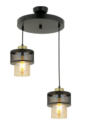 Pulsar Genuine Glass Model Modern Double Pendant Lamp Chandelier - Lambadar