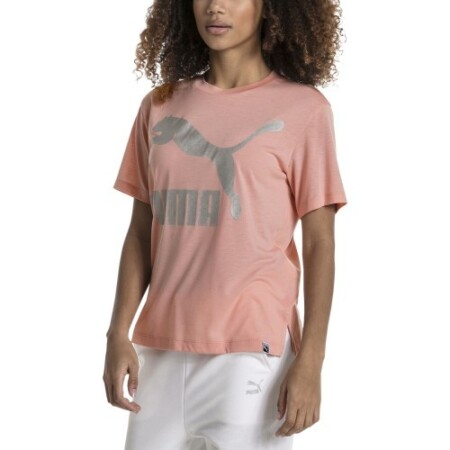 Puma Classics Logo Tişörtü Pembe - Puma