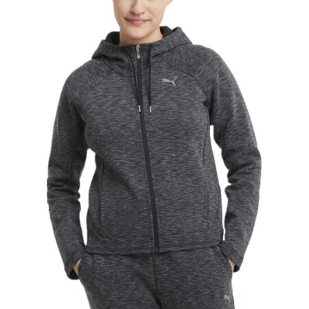 Puma Damen Evostripe Sweatshirt mit durchgehendem Reißverschluss, Grau - Puma