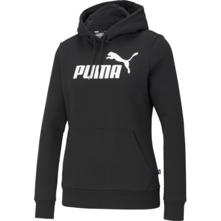 Puma Damen Sweatshirt Ess Logo Hoodie Schwarz 586788 01 - Puma