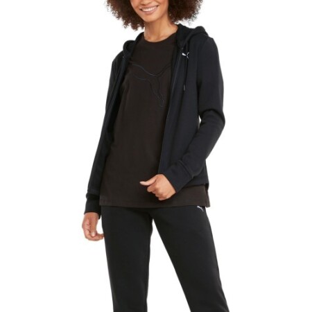 Puma Damen-Trainingsanzug Classic mit Kapuze, Schwarz - Puma