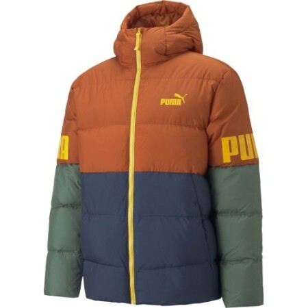 Puma Erkek Ceket Power Kapüşonlu Kaz Tüyü Dolgulu Turuncu Yeşil Mavi 849335 64 - Puma