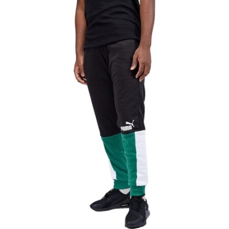 Puma Erkek Ess+ Blok Eşofman Altı Siyah Beyaz Yeşil 848007 37 - Puma