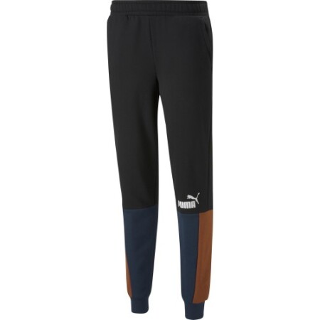 Puma Erkek Ess+ Blok Eşofman Altı Siyah Mavi Turuncu 849037 71 - Puma